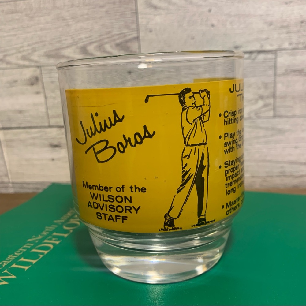 Vintage Golfer Julius Boros Wilson Advisory Staff Rocks Glass “The Irons”